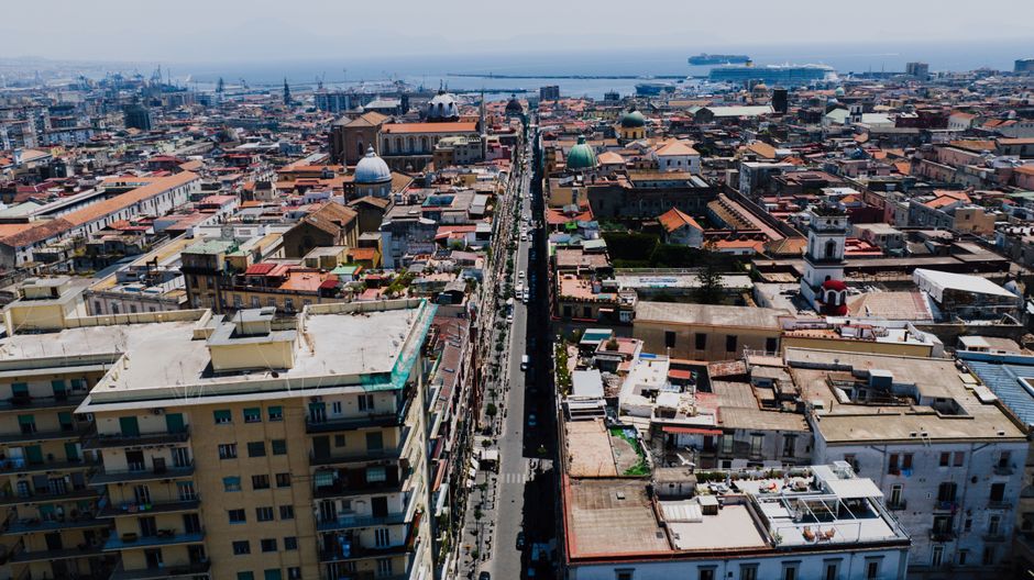 Aerial view of Naples